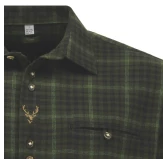 Męska koszula flanelowa OS-Trachten myśliwska - oliwkowa Męska koszula flanelowa OS-Trachten myśliwska - oliwkowa