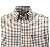 Koszula Męska Tom Collins w Kratę Fit - Leśny Zielony