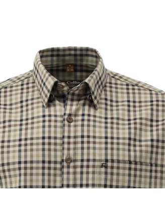 Koszula w kratkę Tom Collins - oliwkowy