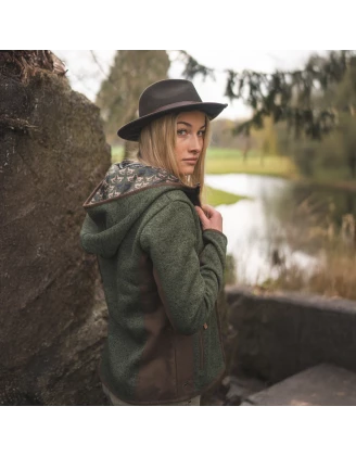 Polar damski OS-Trachten Fleece Jacket - oliwkowy