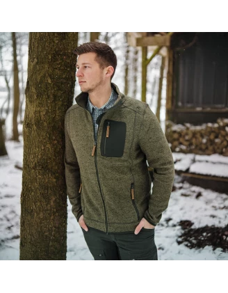 Polar OS-Trachten Fleece Jacket - oliwkowy