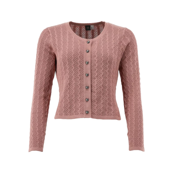 Sweter damski OS-Trachten różowy - bawełna akryl, całoroczny | imag24.pl