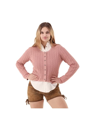 Sweter damski OS-Trachten różowy - bawełna akryl, całoroczny | imag24.pl