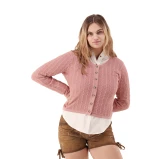 Sweter damski OS-Trachten różowy Sweter damski OS-Trachten różowy