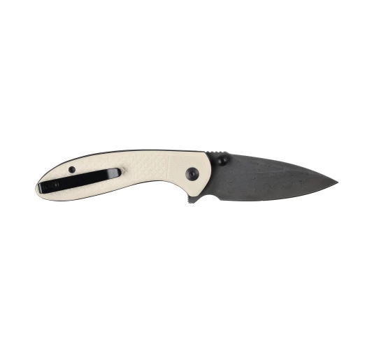 Nóż składany Civivi Faeger Ivory G10 C24031-DS1 - Damasceńska głownia, Button Lock