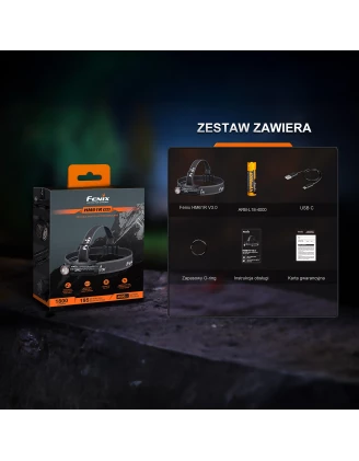 Latarka Czołowa Fenix HM61R V3.0 - 1800 lm, USB-C, IP68 | imag24.pl