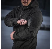 Kurtka polarowa M-Tac Windblock Division Gen. II z membraną i kapturem - czarna