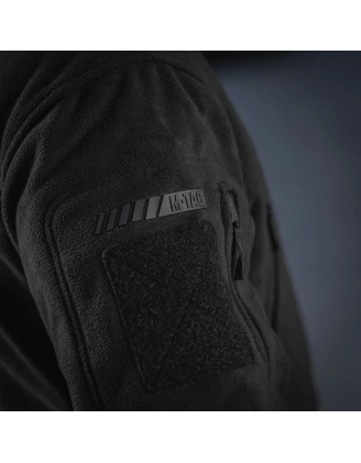 Kurtka polarowa M-Tac Windblock Division Gen. II - czarna z membraną i kapturem - imag24.pl