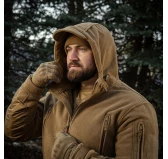 M-Tac Windblock Division Gen. II – Kurtka Polarowa z Membraną i Kapturem – Coyote Brown