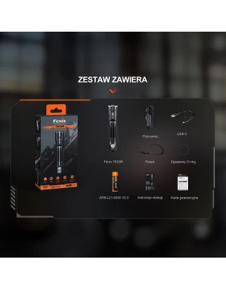 Latarka Fenix TK25R LED 3600 lm | Taktyczna, USB-C, IP68