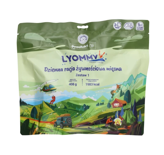 Racja Żywnościowa Lyommy Zestaw 1 - Mięsny Posiłek Liofilizowany 24h | imag24.pl
