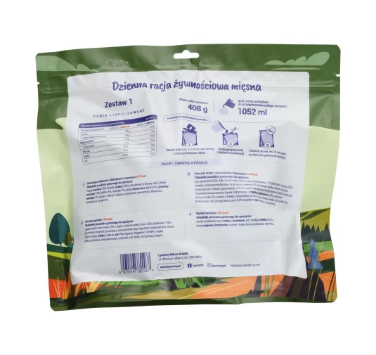 Racja Żywnościowa Lyommy Zestaw 1 - Mięsny Posiłek Liofilizowany 24h