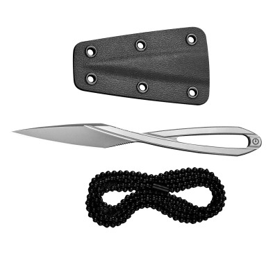 Nóż na szyję Civivi D-Art C21001-1 - stylowy srebrny nóż