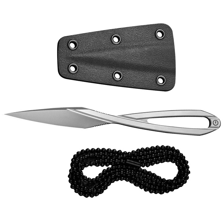 Nóż na szyję Civivi D-Art C21001-1 - stylowy srebrny nóż