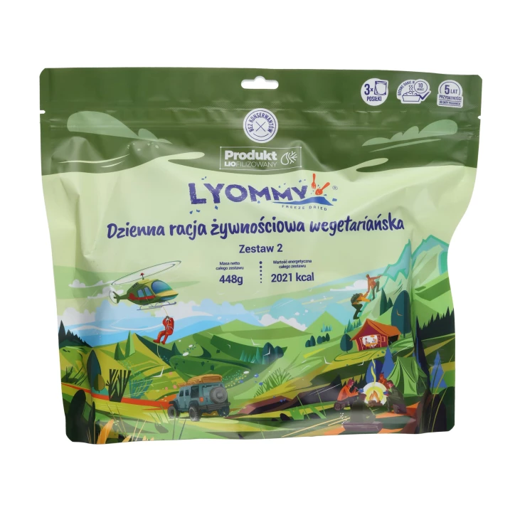 Lyommy Racja Żywnościowa Wegetariańska Zestaw 2 (2021 kcal) | imag24.pl