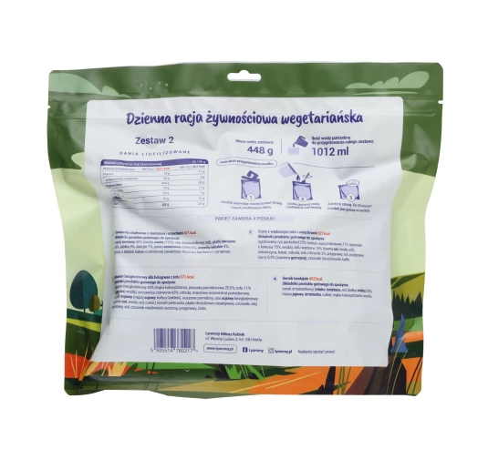 Lyommy Racja Żywnościowa Wegetariańska - Zestaw 2 (2021 kcal)