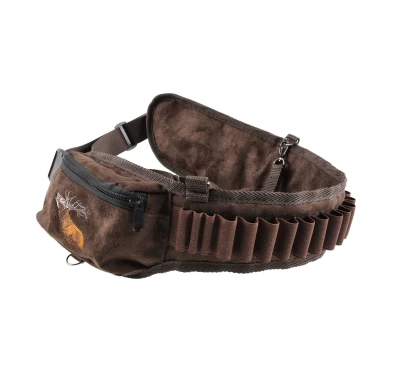 Pas z kieszeniami na amunicję śrutową Forsport PZ001 zamsz brązowy
