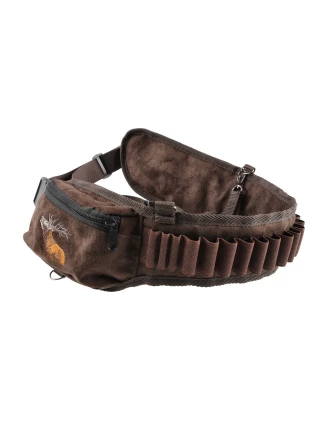 Pas z kieszeniami na amunicję śrutową Forsport PZ001 zamsz brązowy
