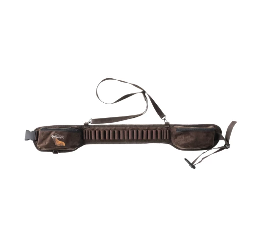Pas z kieszeniami na amunicję śrutową Forsport PZ001 zamsz brązowy