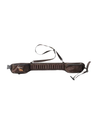 Pas z kieszeniami na amunicję śrutową Forsport PZ001 zamsz brązowy