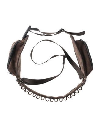 Pas z kieszeniami na amunicję śrutową Forsport PZ001 zamsz brązowy