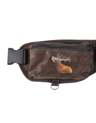 Pas z kieszeniami na amunicję śrutową Forsport PZ001 zamsz brązowy