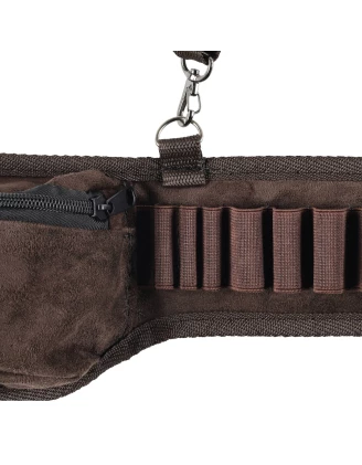 Pas z kieszeniami na amunicję śrutową Forsport PZ001 zamsz brązowy