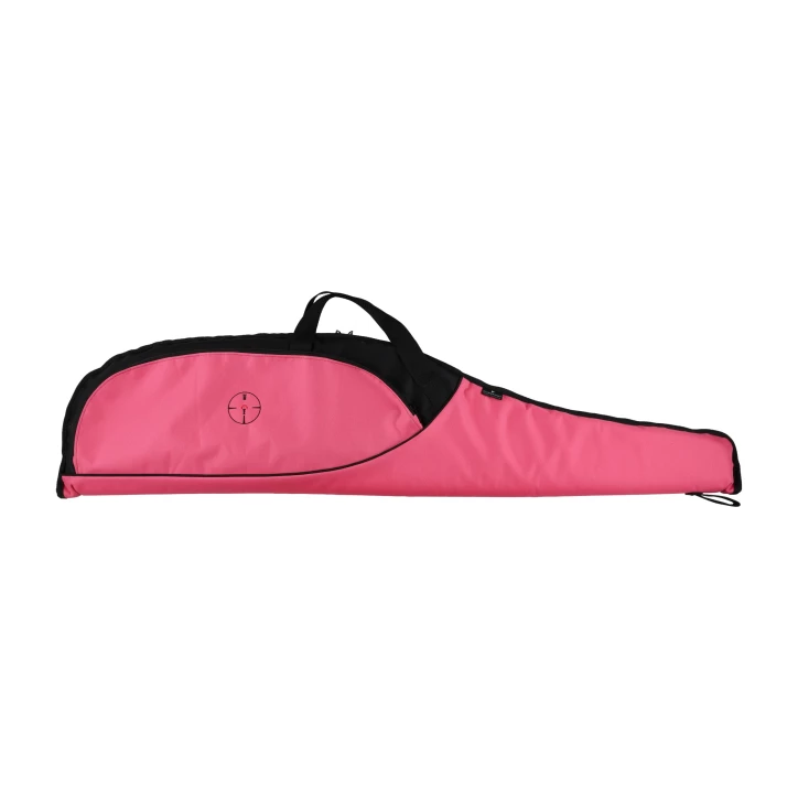 Pokrowiec na broń Forsport 125 cm - różowy, haft czarna tarcza