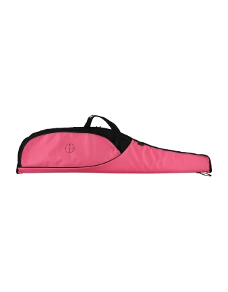 Pokrowiec na broń Forsport 125 cm - różowy, haft czarna tarcza