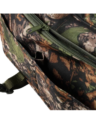 Raportówka myśliwska Forsport z siedziskiem - leśny kamuflaż, haft jeleń ryczy w trawie