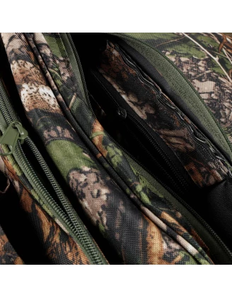 Raportówka myśliwska Forsport z siedziskiem - leśny kamuflaż, haft jeleń ryczy w trawie