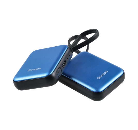 Ocoopa UT5 Nano – Elektroniczny ogrzewacz do rąk, jasnoniebiesko-czarny (2 szt.)