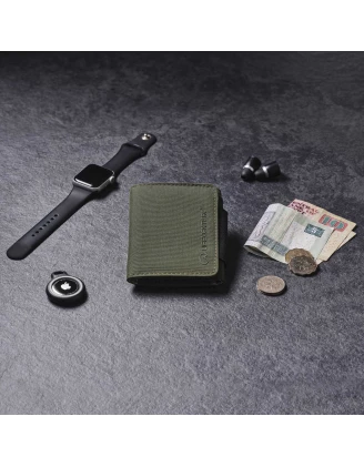 Portfel antykradzieżowy Lifeventure Recycled RFiD Wallet - olive