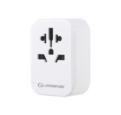 Lifeventure USA Travel Adaptor USB-A + USB-C Biały