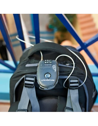 Lifeventure Cable Lock - Kłódka szyfrowa z linką stalową 90cm do bagażu | imag24.pl