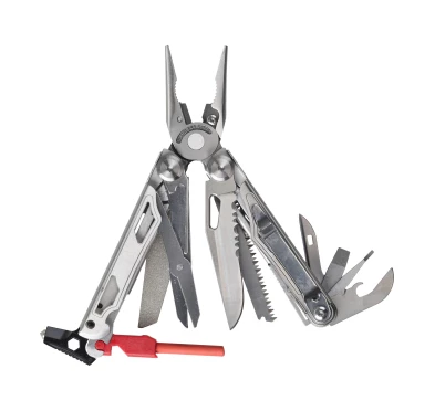 Multitool Azymut Giewon FS – 19 narzędzi, krzesiwo, gwizdek, kabura