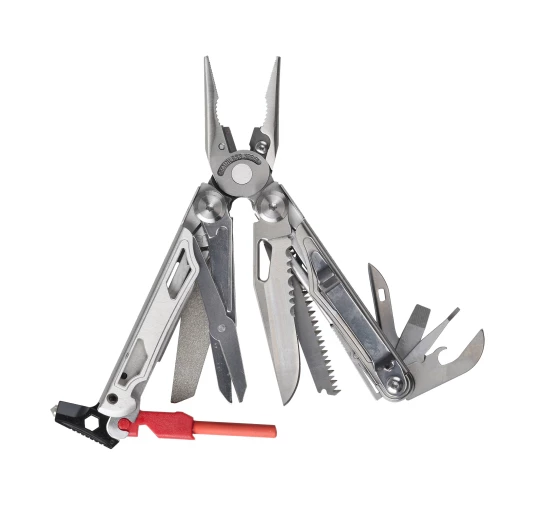 Multitool Azymut Giewon FS – 19 narzędzi, krzesiwo, gwizdek, kabura