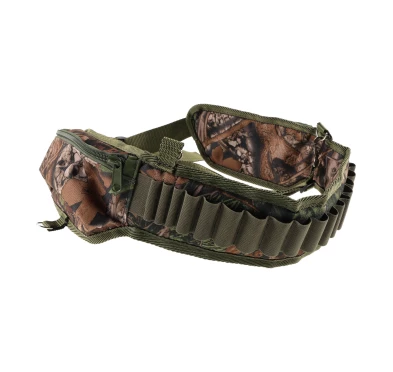 Pas Myśliwski Forsport P002 na Amunicję (15 śrutowych, 6 kulowych) z Szelkami Kamuflaż Leśny - imag24.pl
