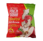 Porcja Dobra Chipsy Jabłkowe o Smaku Truskawkowym 18g