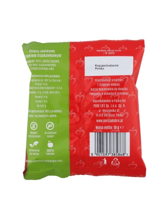 Chipsy Jabłkowe Truskawkowe Porcja Dobra 18g | Imag24.pl