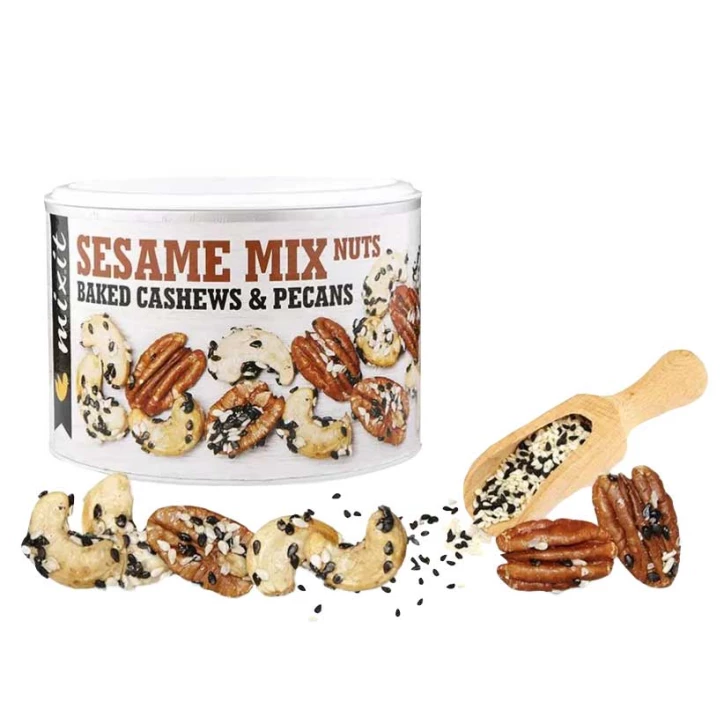 Mixit Sesame Mix Nuts 150g – Pieczone Orzechy z Sezamem i Solą Himalajską