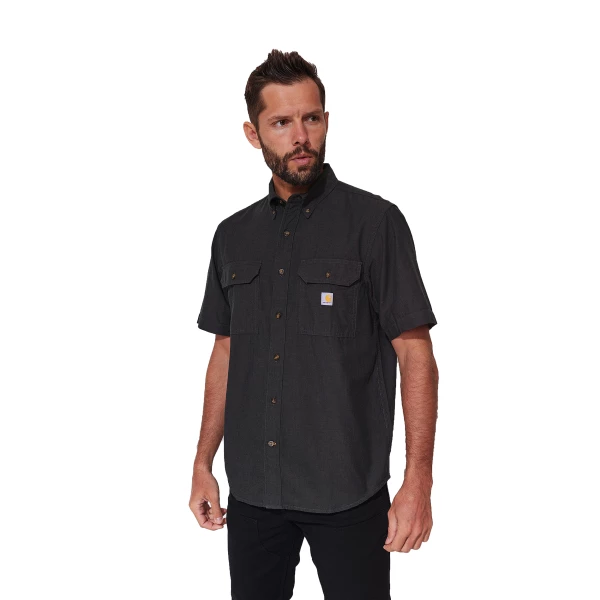 Koszula męska Carhartt Loose Chambray z krótkim rękawem - light black chambray