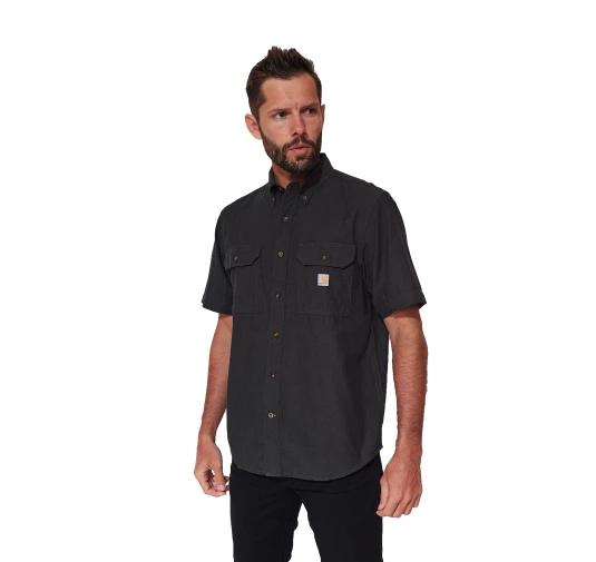 Koszula Carhartt Loose Chambray Krótki Rękaw Light Black - imag24.pl