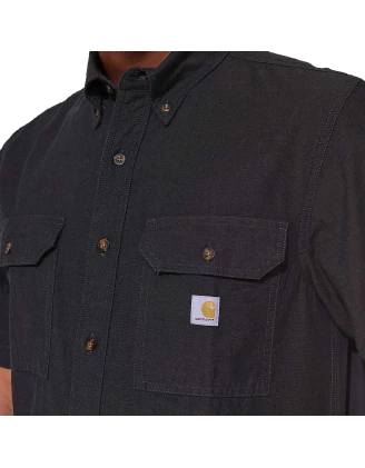 Koszula Carhartt Loose Chambray light black - Męska z krótkim rękawem