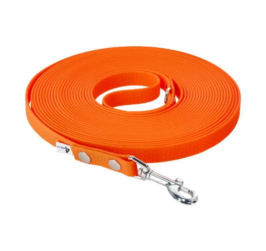 Smycz BioThane 4wild 10m pomarańczowa - wodoodporna | imag24.pl