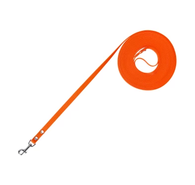 Smycz dla psa 4wild BioThane 10 m, wodoodporna, pomarańczowa