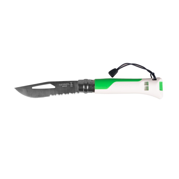 Nóż Opinel Outdoor Fluo Green 08: Zawsze gotowy do akcji