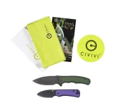 Nóż składany Civivi Baby Banter C19068S-DS1 - Damasceńska Stal, G-10