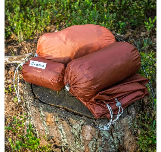 Tarp hamakowy Lesovik HEKSA terra rosa