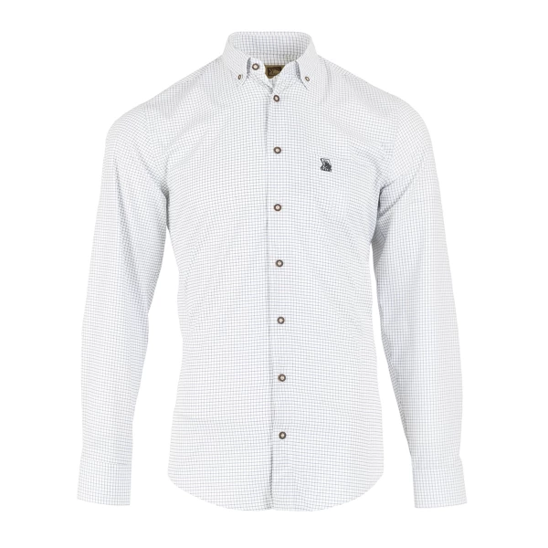 Koszula Męska Tagart Stanford Slim Fit, Biało-Brązowa